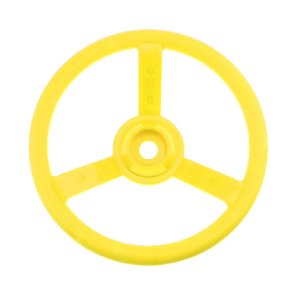 10 inch Steering Wheel Accessories for Kids Playhouse, Jungle Gym, Climbing , Playground Playset - Yellow, as described