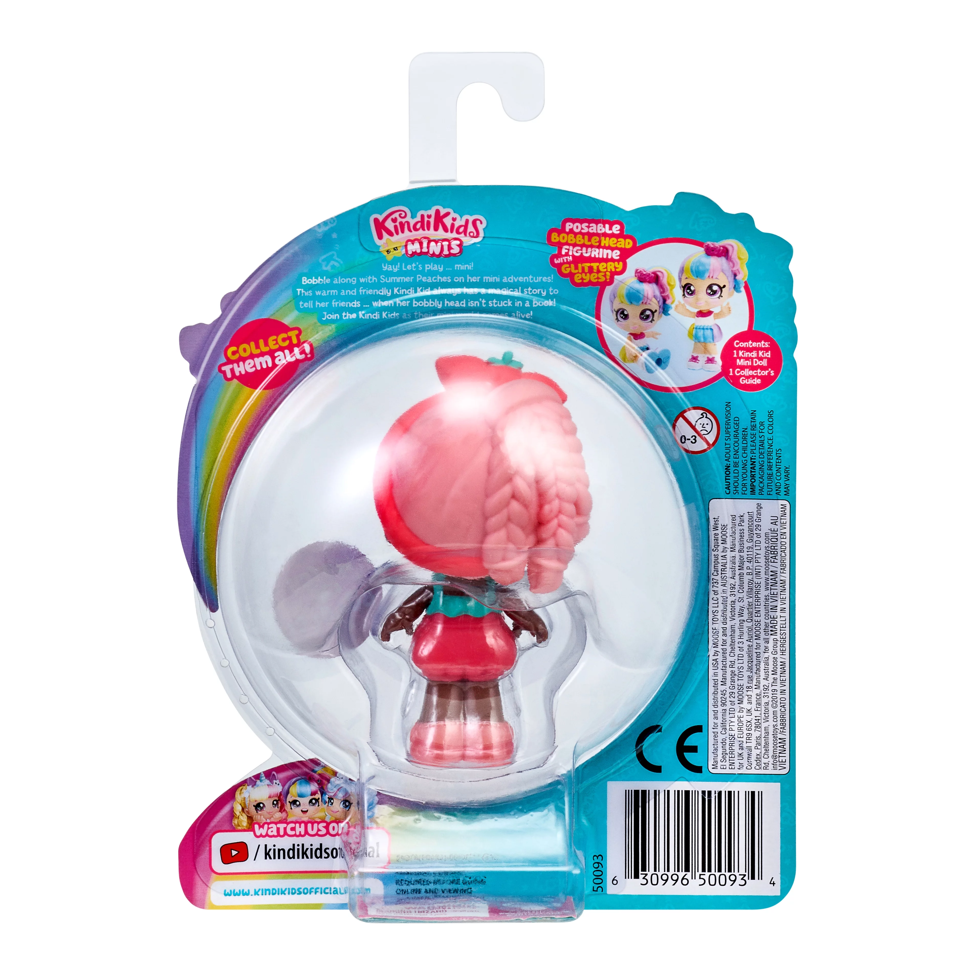 Kindi Kids Minis - Summer Peaches - Posable Bobble Head Figure 1pc