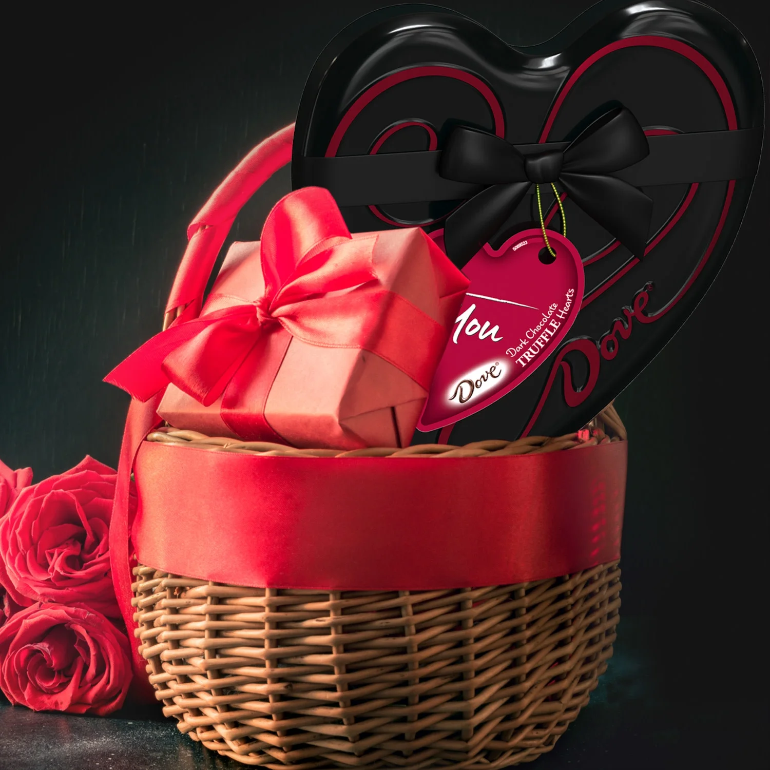 Dove Dark Chocolate Truffle Hearts Valentine's Day Candy - 5.82 Oz Heart Tin