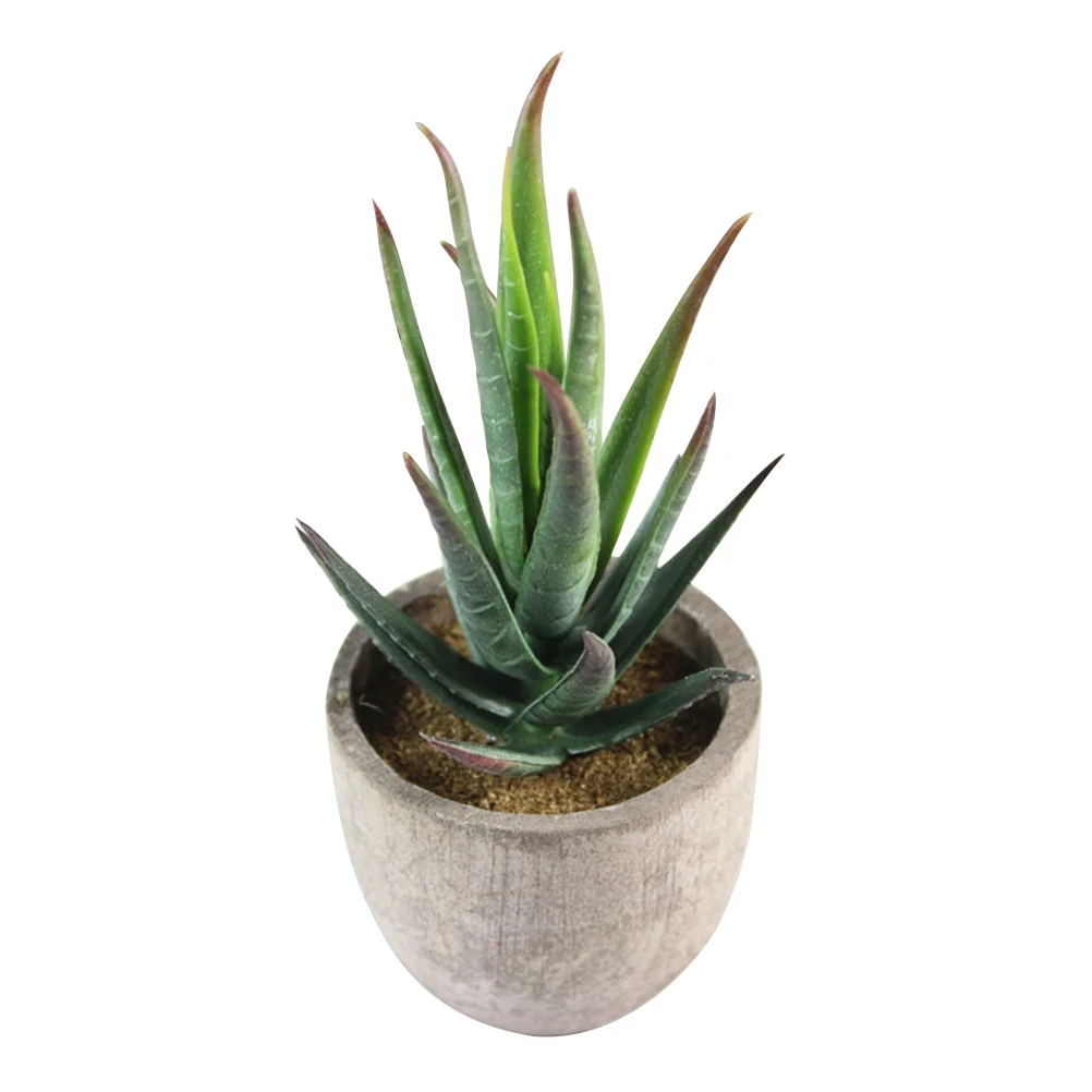 3pcs Decorative Faux Succulent Artificial Succulent Fake Simulation Plants with Pots