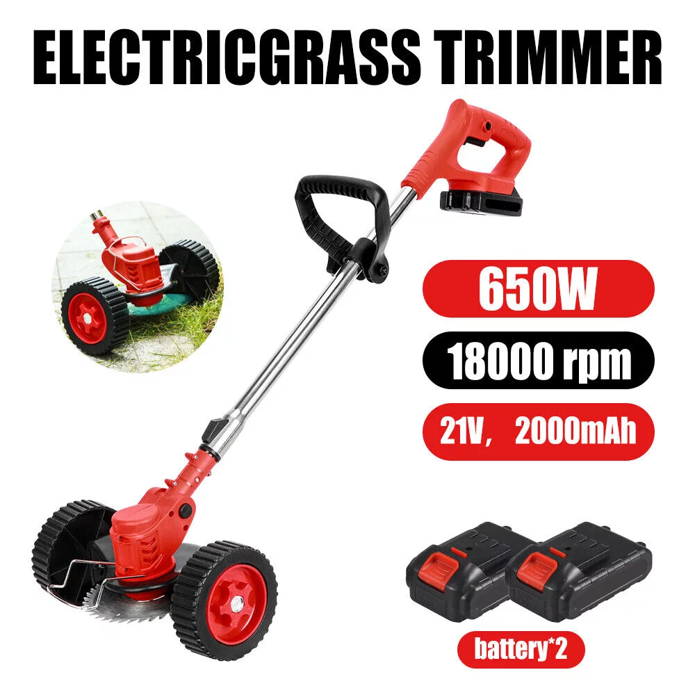 Cordless Electric Weed Lawn Eater Edger Yard Grass String Trimmer Cutter