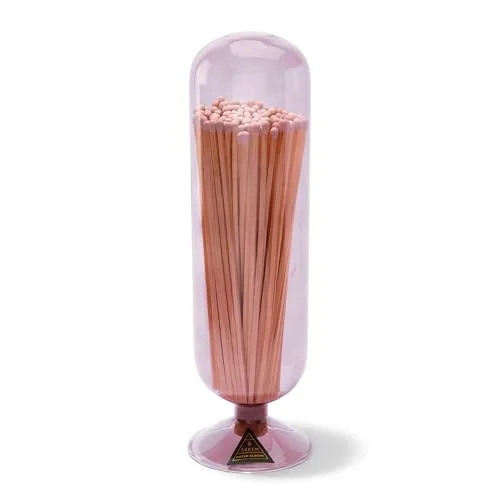 Skeem Design Fireplace Glass Match Cloche with Striker - Violet - 120 Large Match Sticks