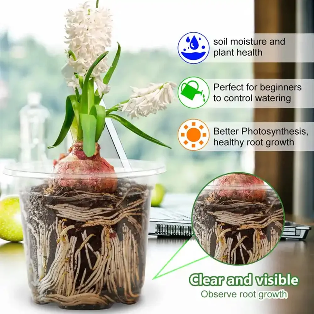 KISPATTI Clear Nursery Pots with Humidity Dome 10 Sets 4