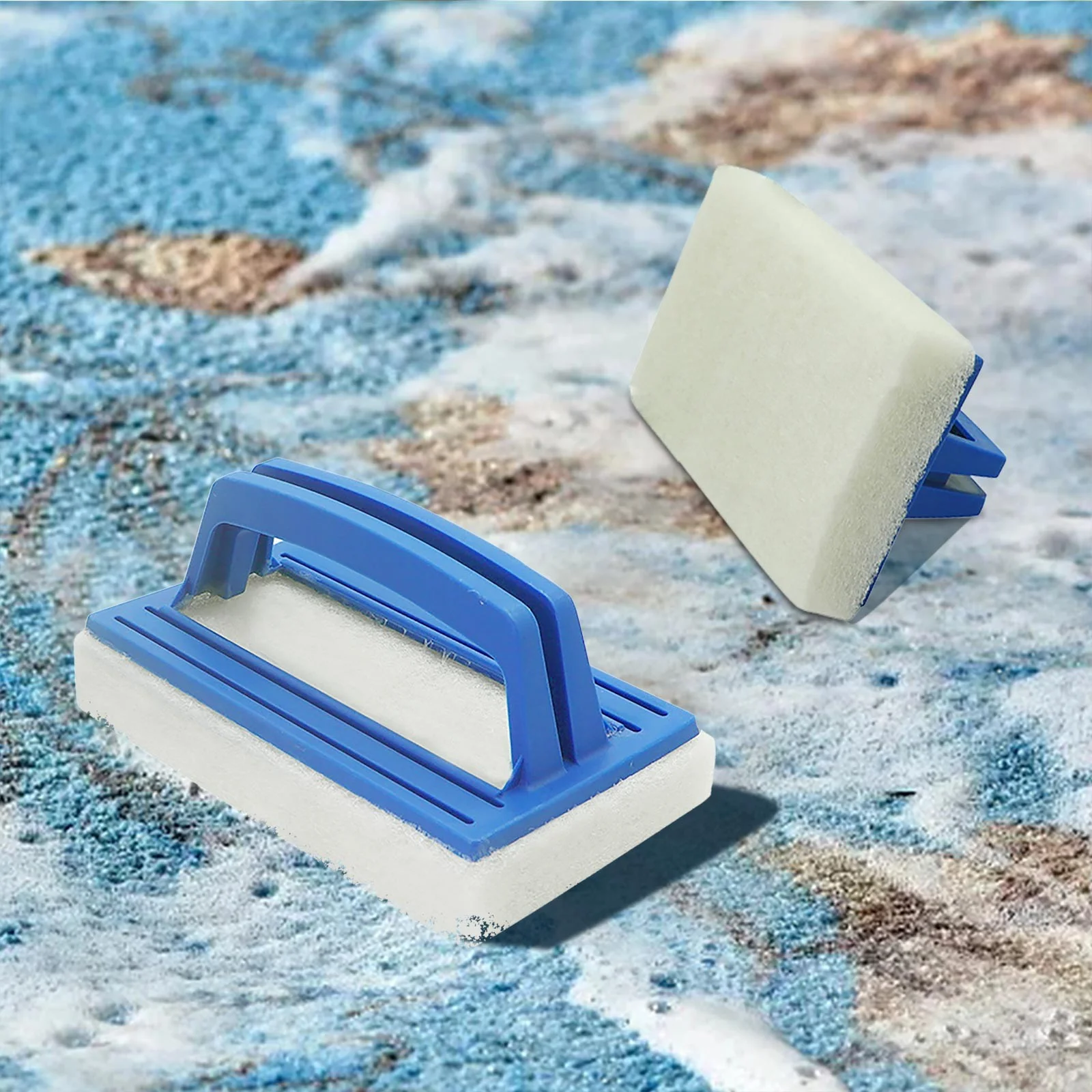 Outdoor Tile compatible with Machine Handheld Pool Scrub Brush Scrub Sponge Pad Clean Pool Tiles And Cement Walls Liners Spa Surface Cleaning Kitchen Bathroom Tubs Shower Tiles Fathersday Gifts