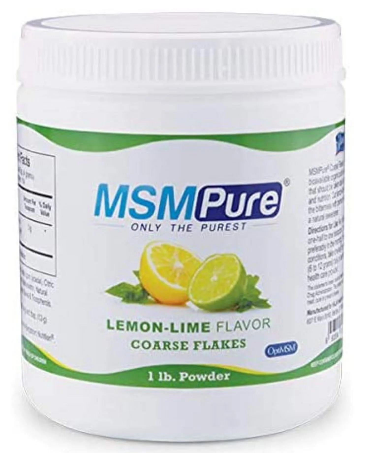 MSMPure Coarse Flakes Powder Lemon Lime Flavor 1lb.