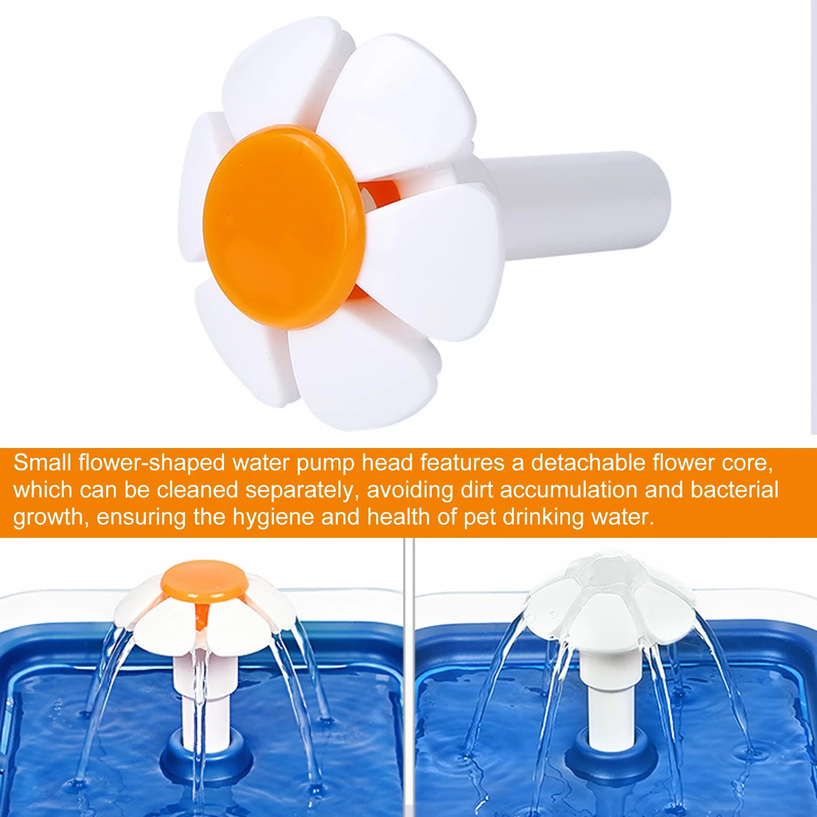 Anself Flower-shaped Water Pump Head for Drinking Fountain with Unique Design and Stable Water Output