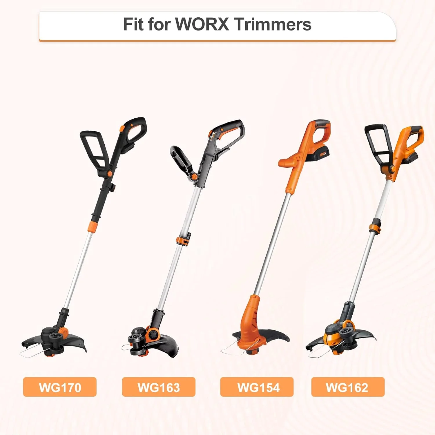 6-Pack WA0010 Weed Eater String Replacement for Worx Select Electric String Trimmer, 10ft, 0.065-Inch