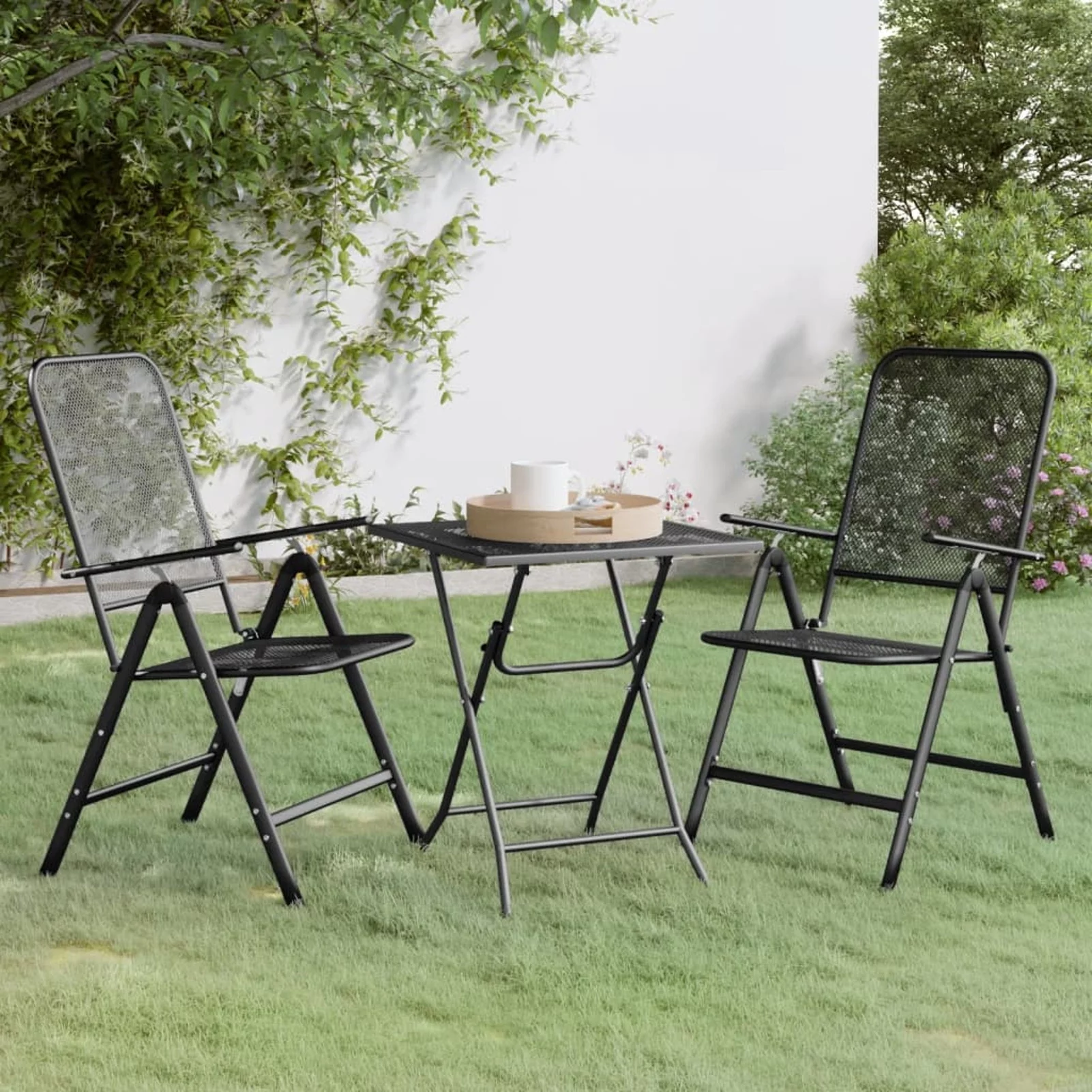 Andoer parcel,Patio Furniture Set Patio Table Metal Mesh Table And Patio Set And Chairs Set 3 Piece SetPatio 3084717 Barash Of 2 Adjustable - With 7-position Vidaxl 2 Adjustable Dinner