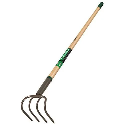 30024 Tru Tough 4-Tine Forged Cultivator, 5-Inch Head, 54-Inch Wood Handle