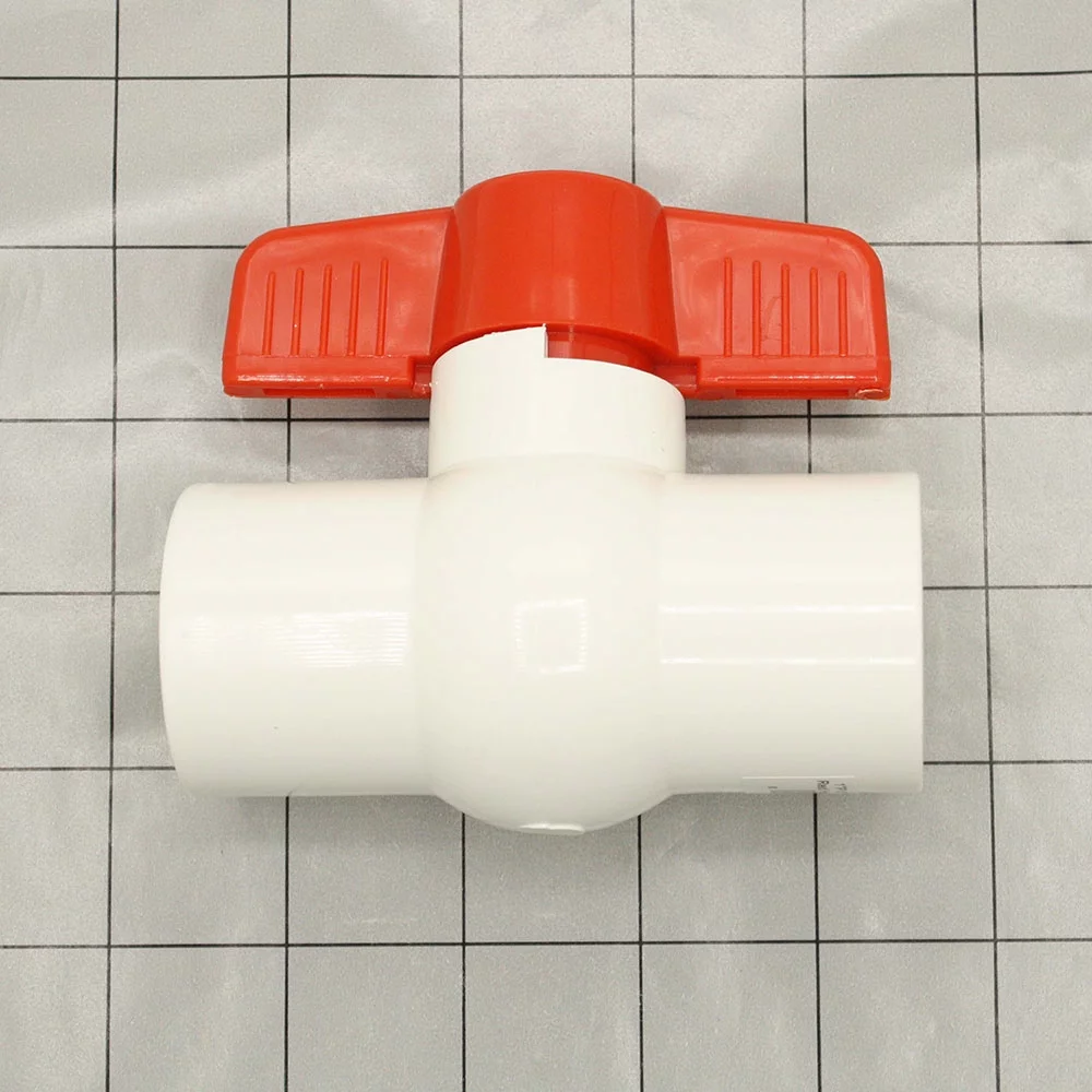 Thrifco 6415422 1 Inch Threaded PVC Ball Valve - Red Handle (Economy)
