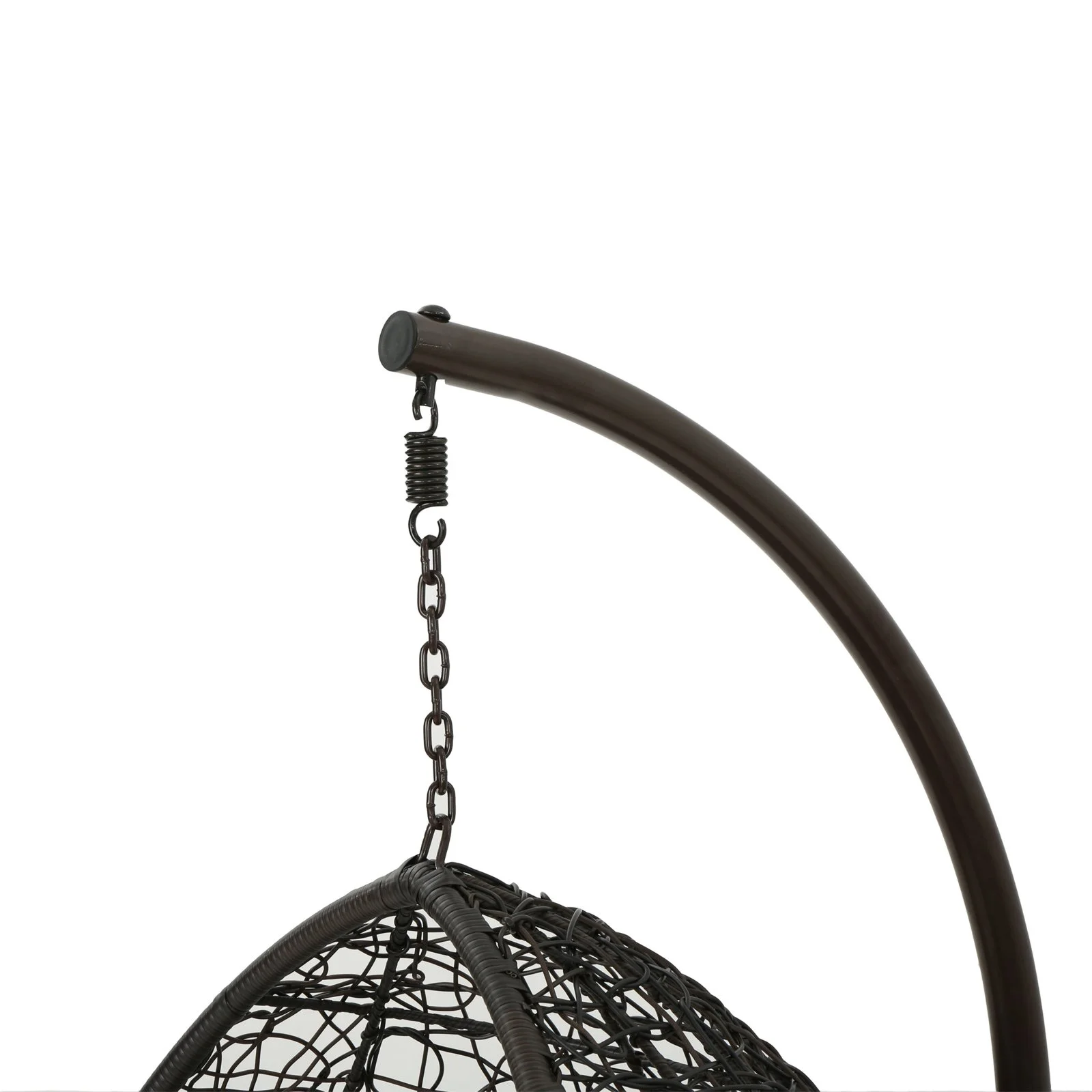 Christopher Knight Home Kylie Outdoor Wicker Hanging Basket Chair by  - 400 lb limit Khaki + Multibrown