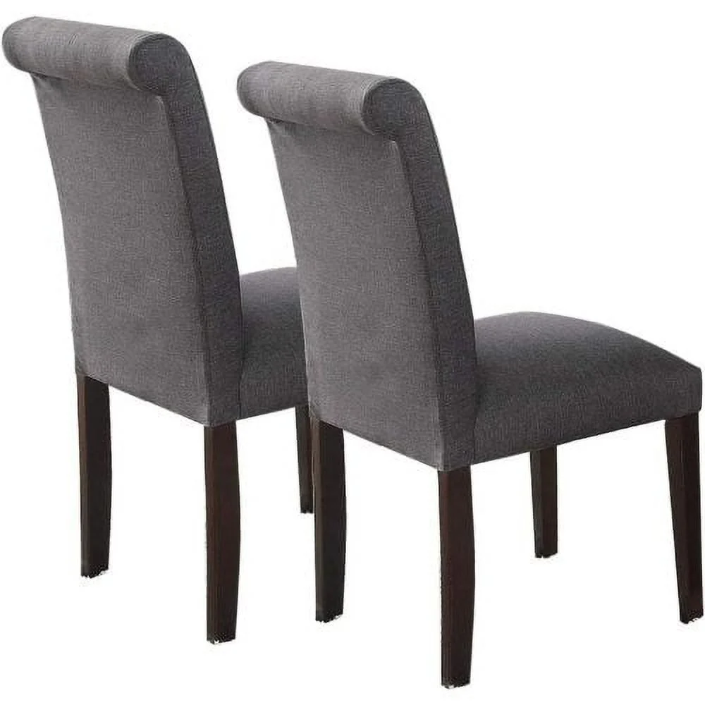 JHOOTUUO Transitional Blue Grey Polyfiber Chairs Dining Seating  Dining chairs Plywood Birch Dining Room