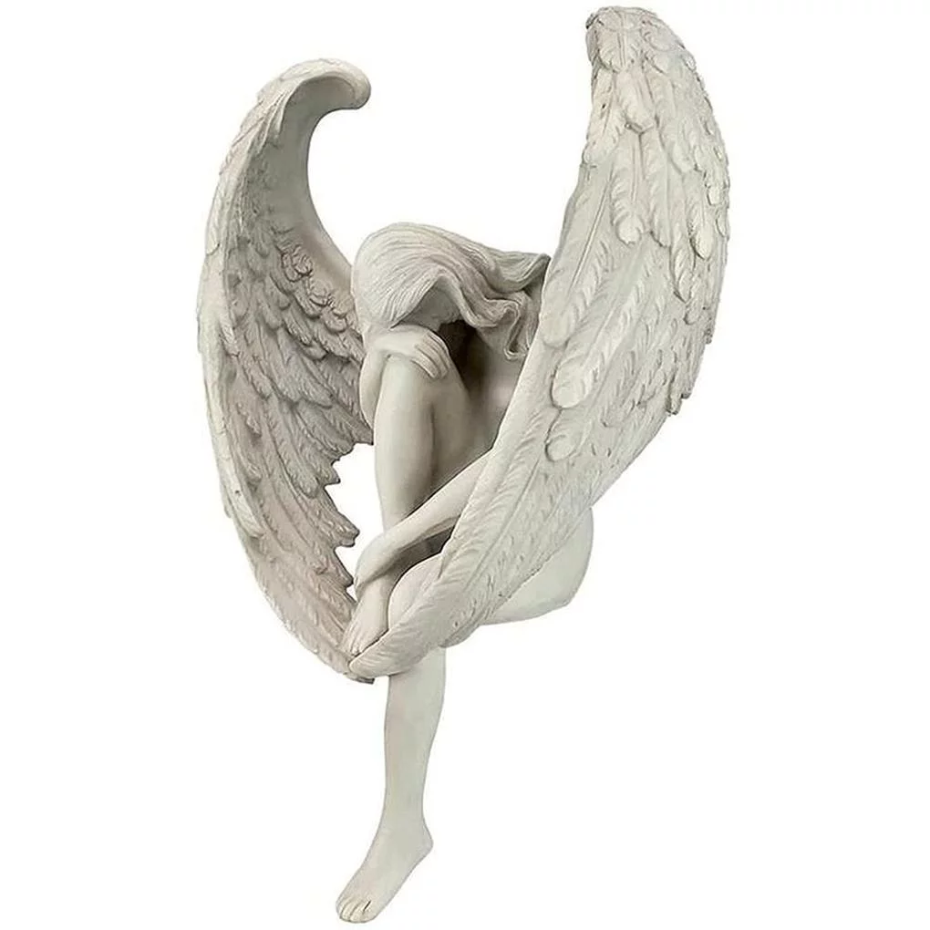 Egebert Winged Angel Garden Statue Outdoor Garden Ornaments Resin Sculptures Statues for Lawn Yard Patio Decoration