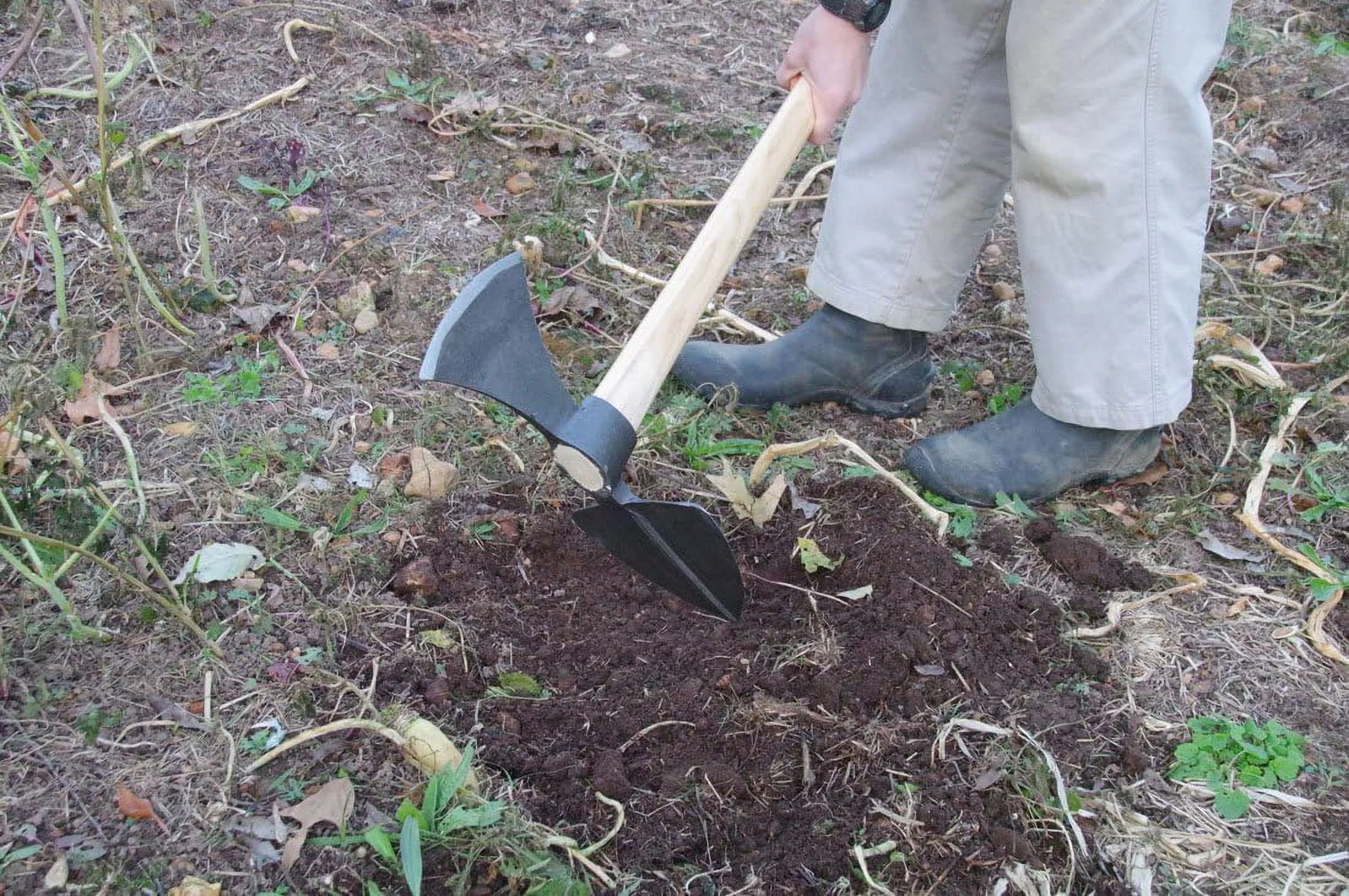 Heavy Duty Square Planting-Hoe, Special-Hardened Garden Weeding Axe, Landscaping Tool 0422,17