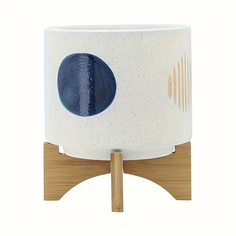 S/2 5/8 inch Funky Planter W/Stand,