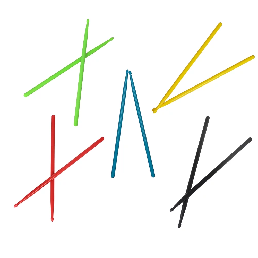 Etereauty 5 Pairs Musical Instrument Drum Sticks Professional Drumsticks (Assorted Color)