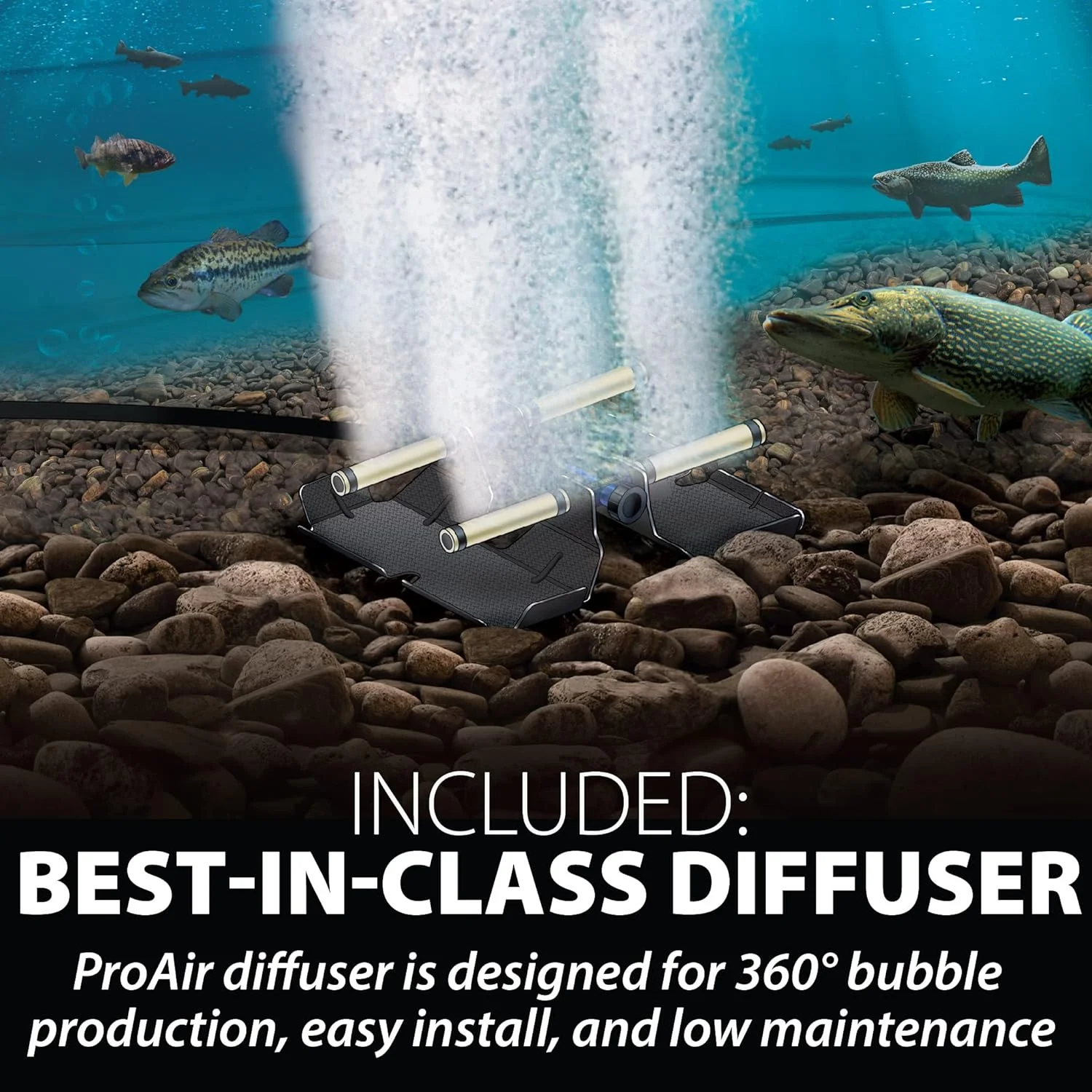 Airmax Pond Series Pond & Lake Aeration System, 230V, 300' 3/8' EasySet Airline