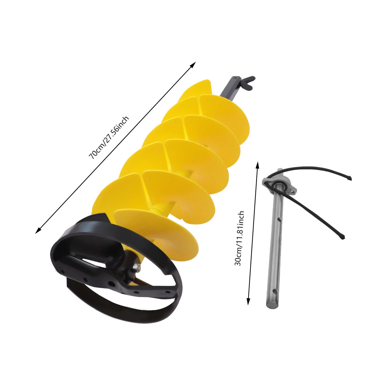 DENEST Portable Aluminum Alloy Ice Drill W/knife Guard Case 3-layer Reinforced Joint