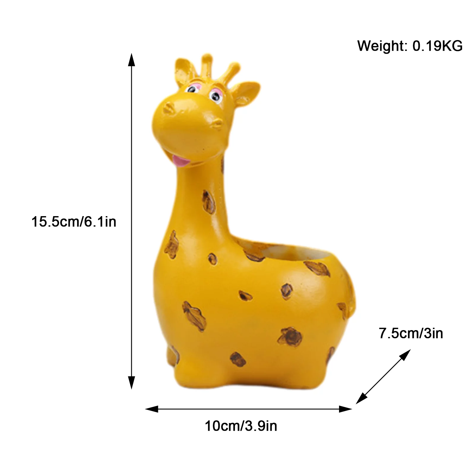 Cute Cartoon Animal Giraffe Hippo Resin Flower Pot Garden Creative Tabletop Potted Small Flower Pot Home Garden Decroation