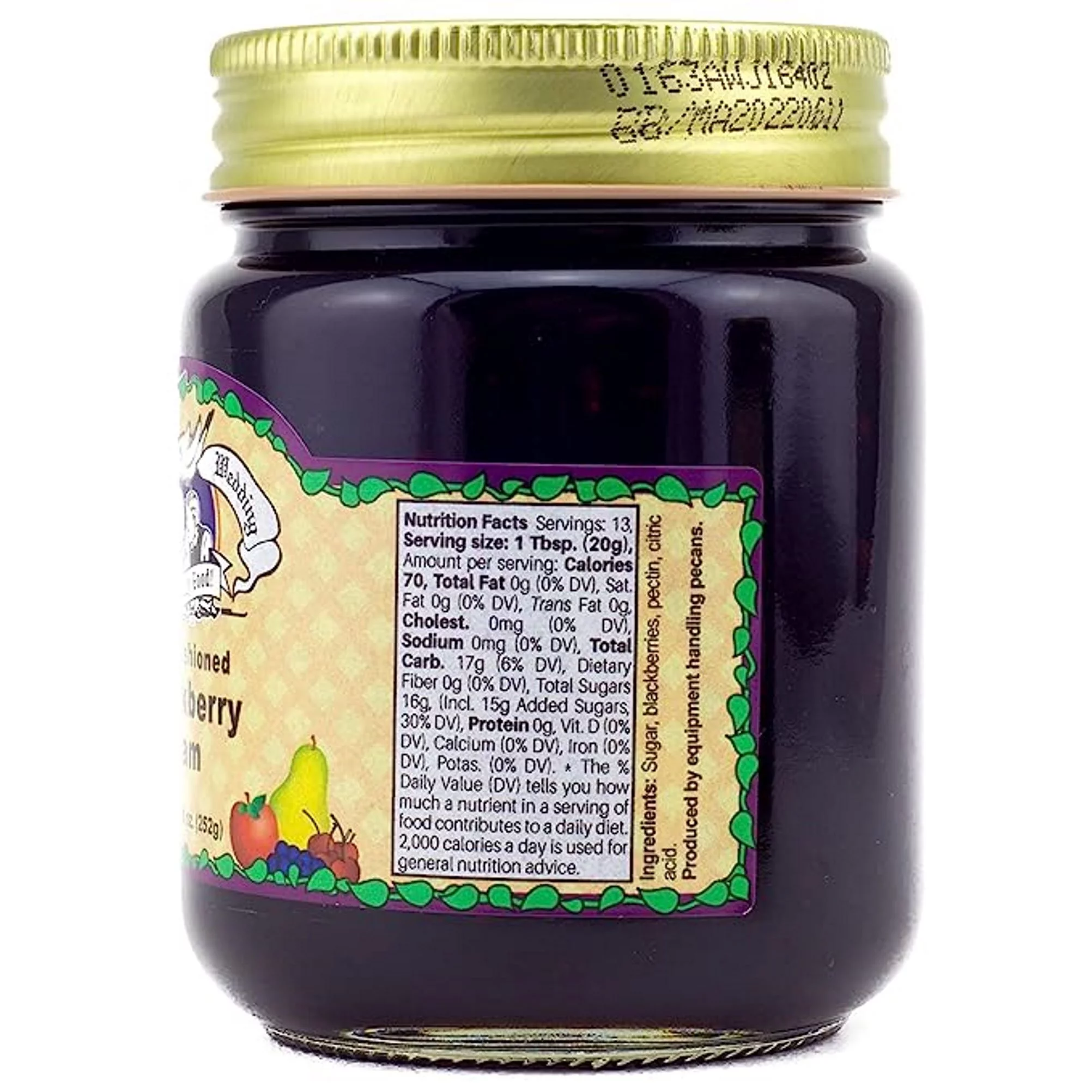 Amish Blackberry Jam Non GMO Vegan All Natural Old Fashioned Taste - 9 oz - 2 Jars