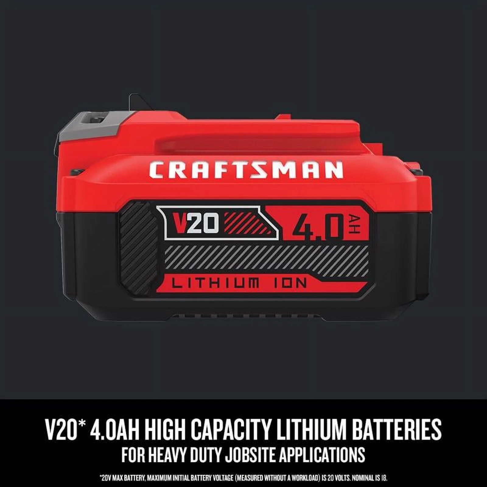 Craftsman V20 CMCB204-2CK 4 Ah Lithium-Ion Two Battery and Charger Starter Kit 2 pc