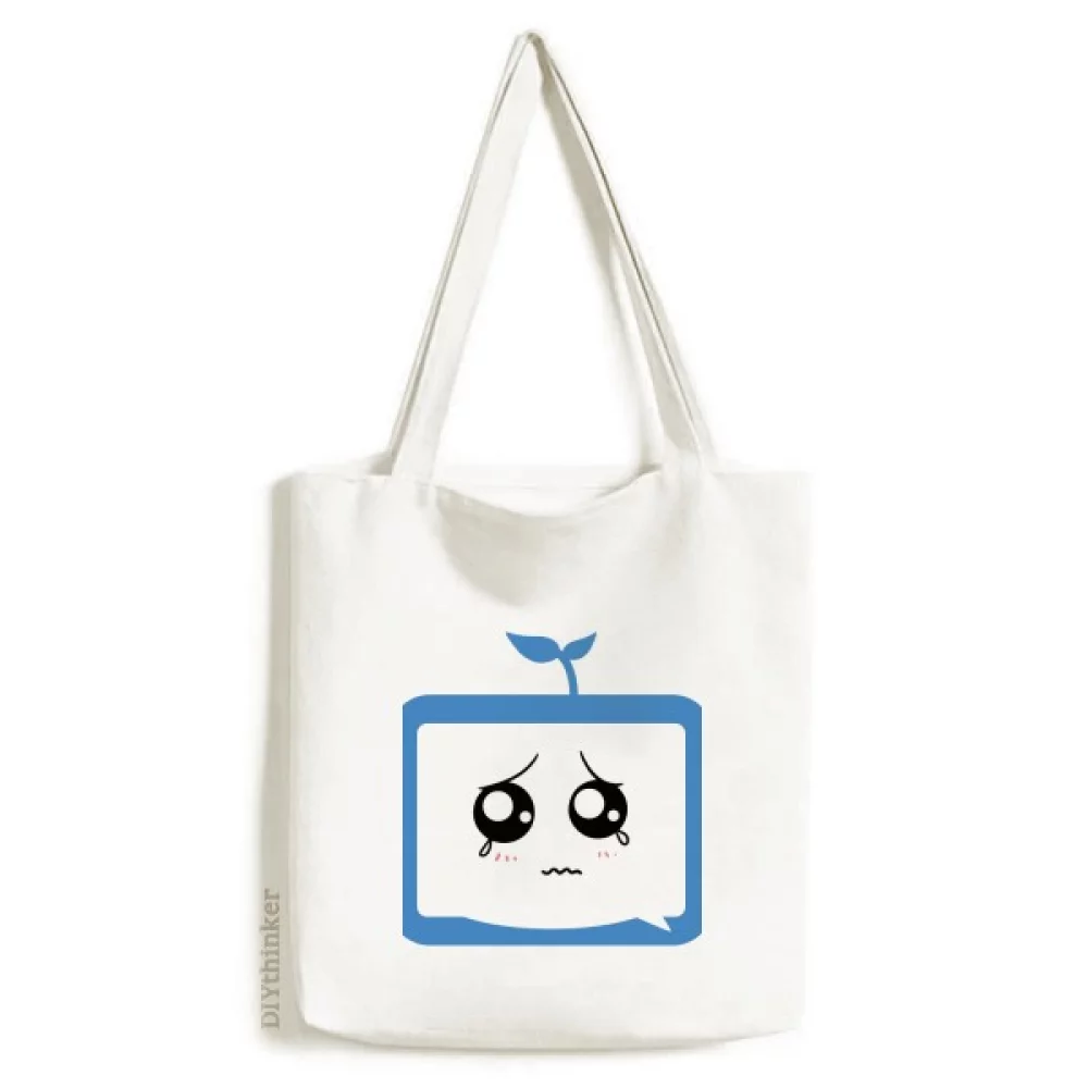 Saplings Injustice Small TV Happy Original Tote Canvas Bag Shopping Satchel Casual Handbag