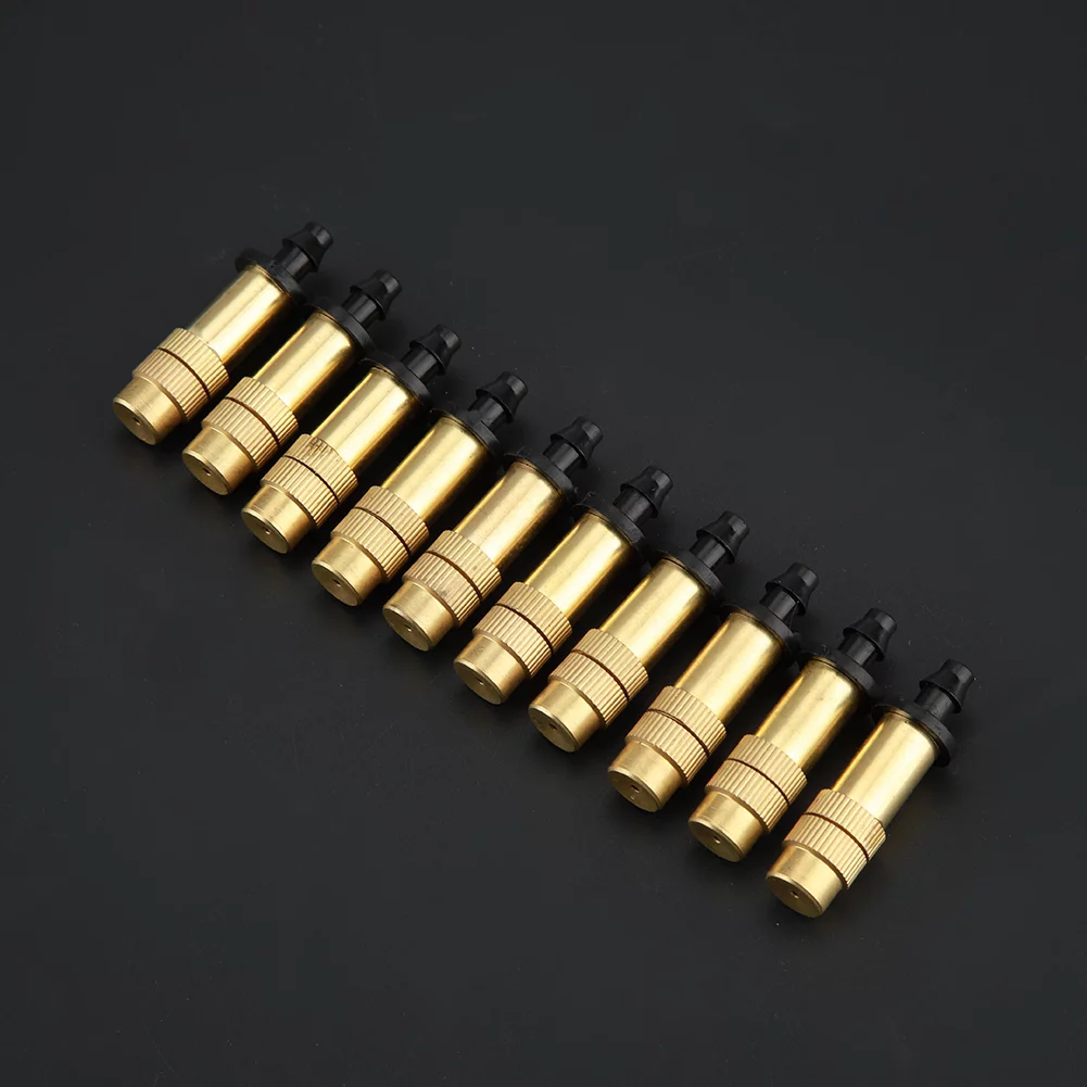 Heaveant Sprinkler Head, 10Pcs Adjustable Copper Sprinkler Head Micro Misting Garden Watering Nozzle