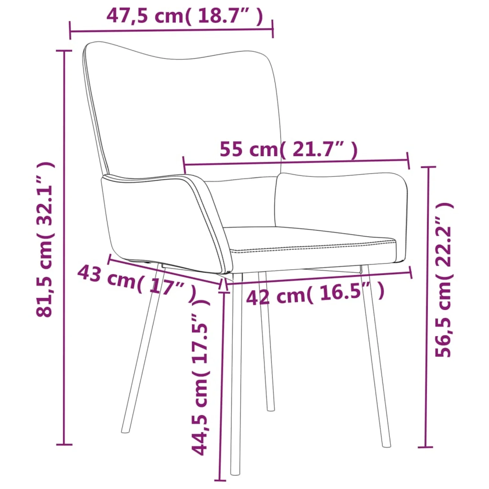 Andoer parcel,2 Pcs Patio Chairs Modern Stylish Chairs Chair Metal Kitchen 2 Chairs Set Of 2 Chairs Room Resturant Room Side Chair Deck Lawn Metal And Plywood X 22.4 X Deck Lawn 2