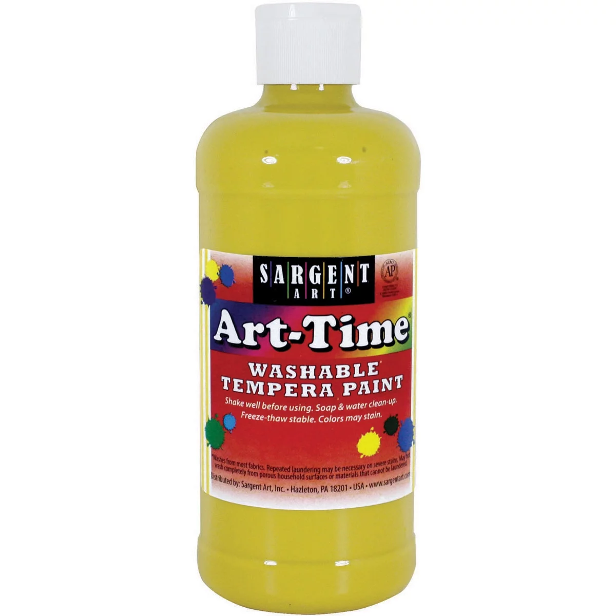 Sargent Art SAR173402 16 oz Art-Time Washable Paint - Yellow