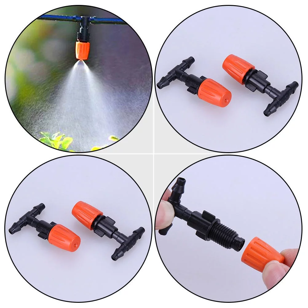 Guichaokj 20pcs Micro Spray Adjustable Flow Irrigation Dripper Garden Sprinkler Nozzle