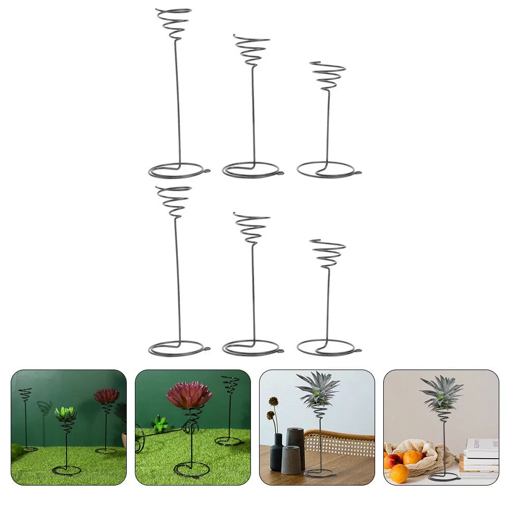 6pcs Stainless Steel Plant Racks Air Plant Holder Air Plant Display Stand Tabletop Planter
