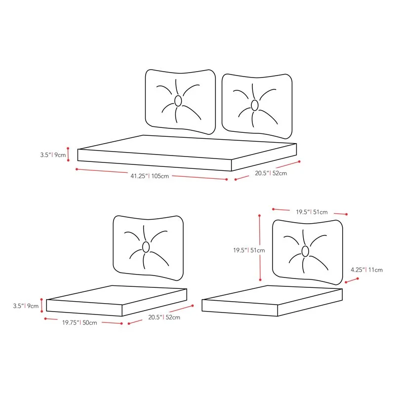 Afuera Living 4-Piece Fabric & Wicker/Rattan Patio Set in Warm White/Black