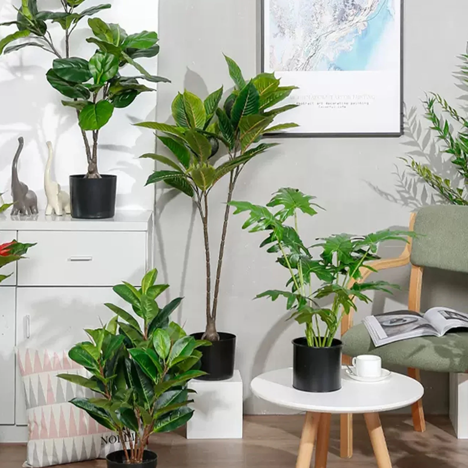 LIJCC Straight Plastic Flower Pot Planting Lazy Flower Pot Seedling Pot Plant Gardening Flower Pot