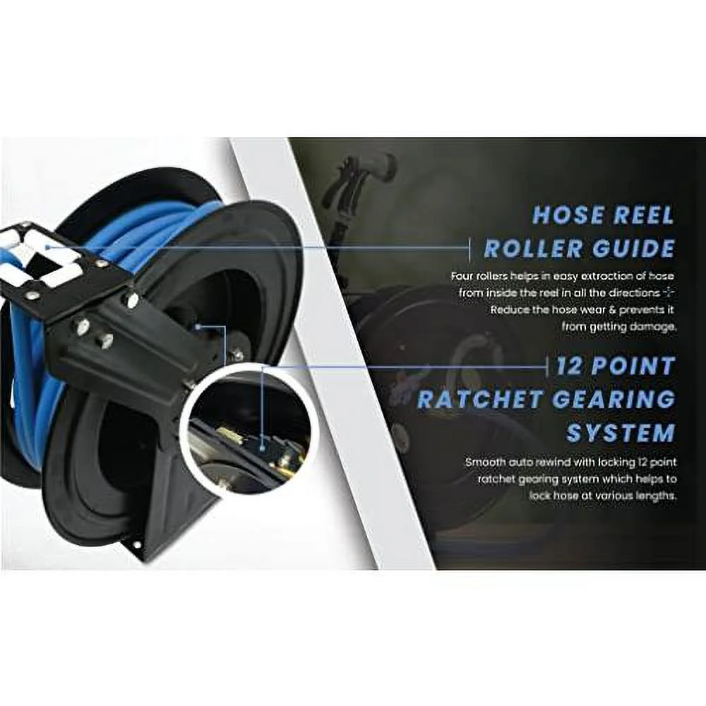 BLUSEAL BSWR1250HRS Retractable Hose Reel With 1/2