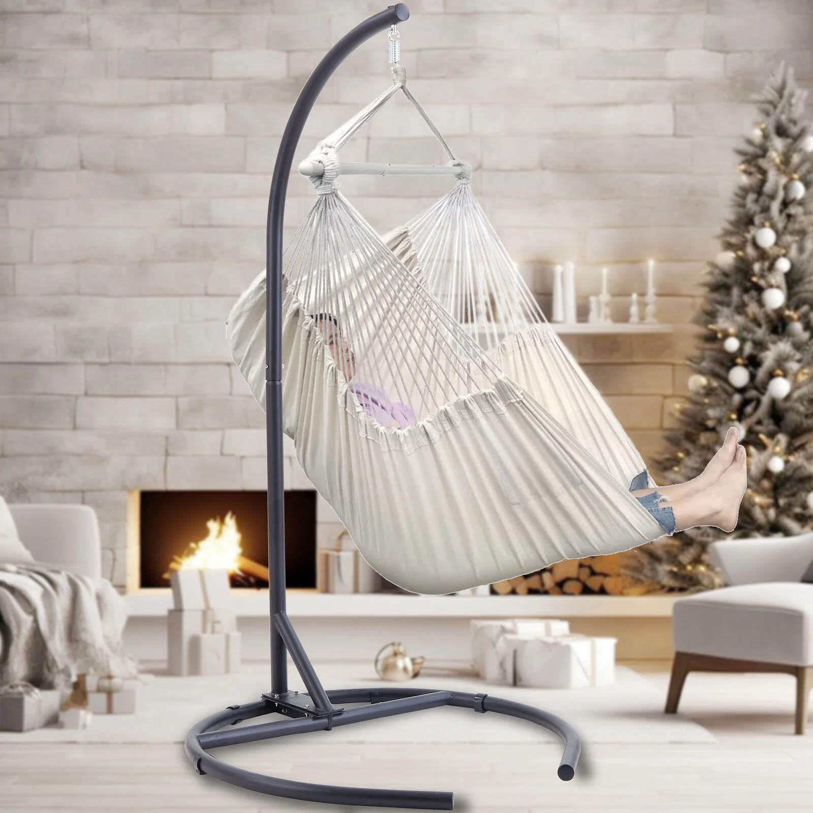 C-Stand Hammck Chair Stand Only - Hanging Stand for Egg Chair Porch Swing
