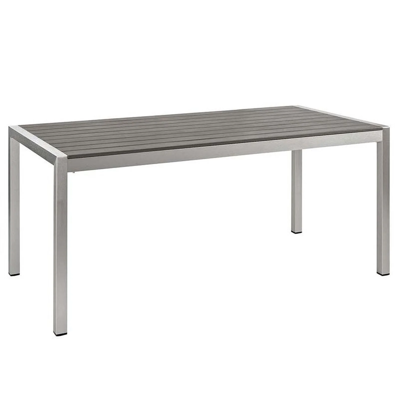 Afuera Living 3-Piece Modern Aluminum Patio Dining Set in Gray