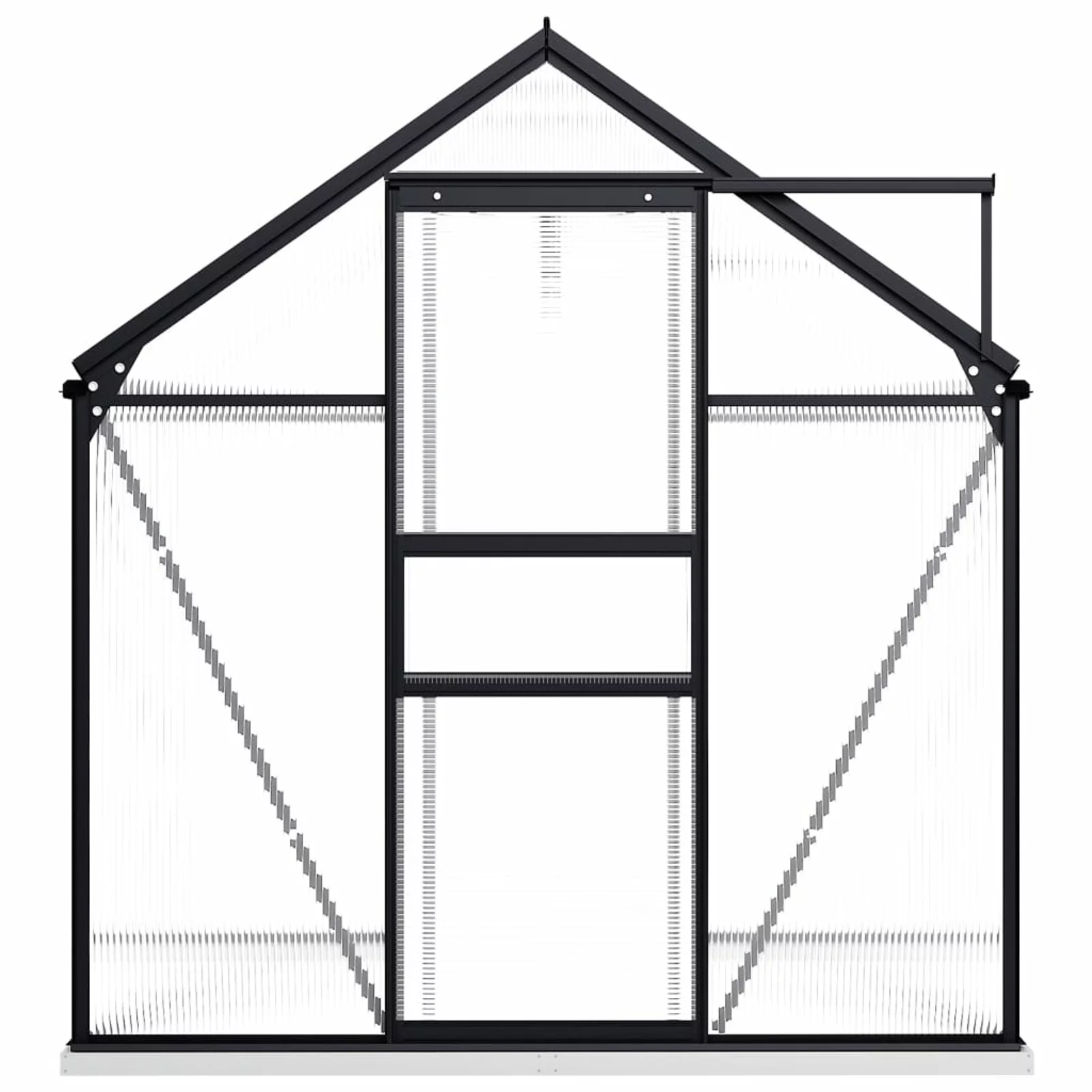 OWSOO Greenhouse with Base Frame Anthracite Aluminum 38.9 ft²
