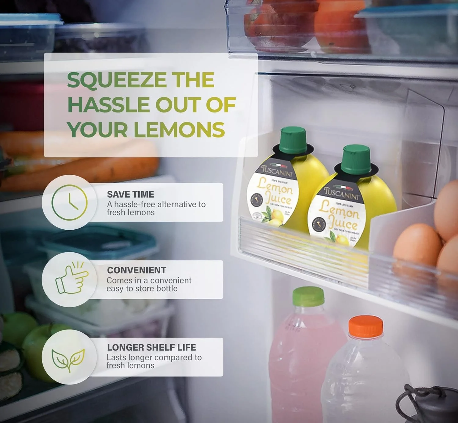 Tuscanini 100% Sicilian Lemon Juice, Not from Concentrate, 6.7oz Lemon Shaped Squeeze Bottle 3 Pack No Water Added  Product of Italy  Certified Kosher Including Passover