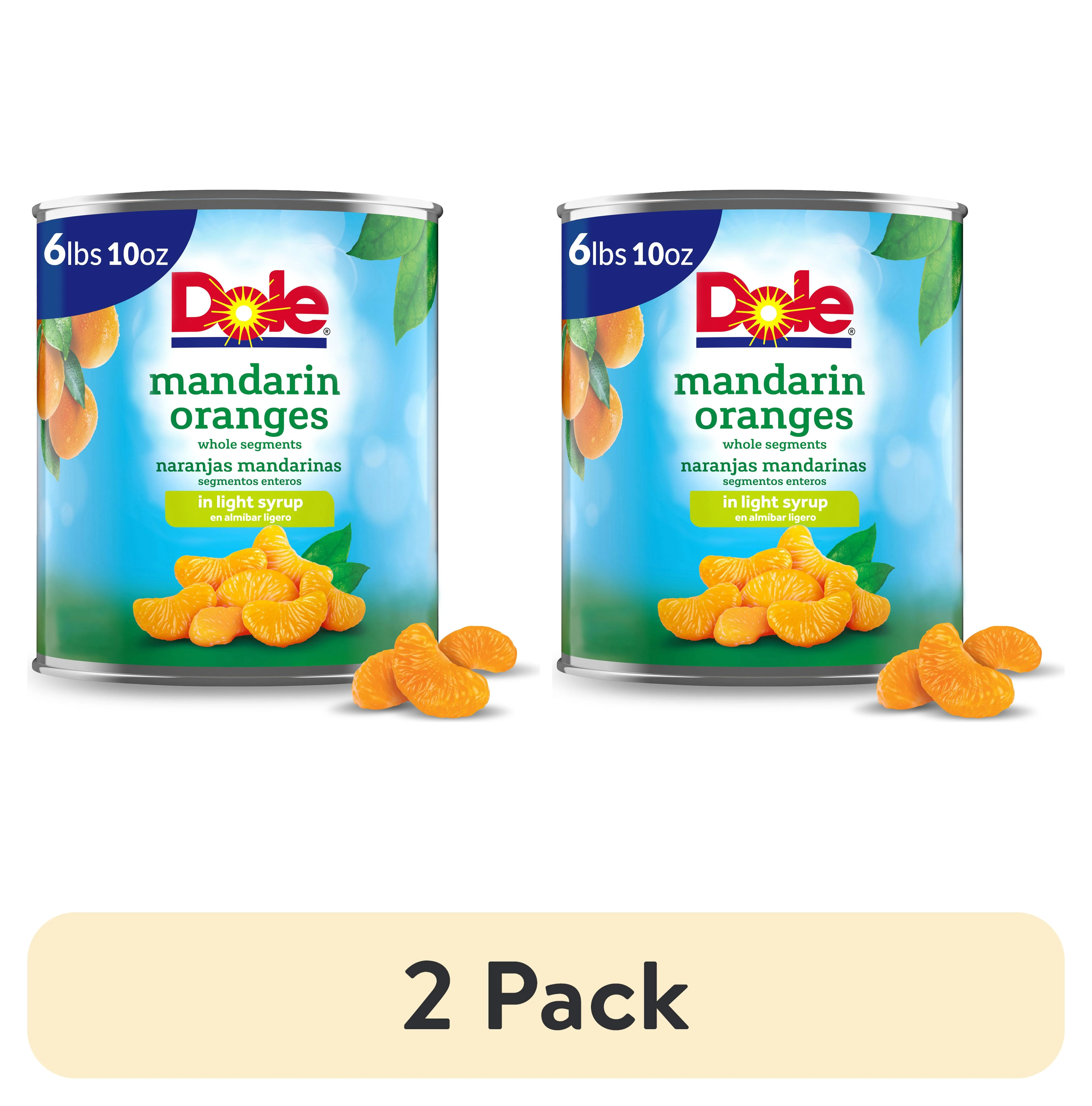 (2 pack) Dole Mandarin Oranges in Light Syrup, 106 oz Can