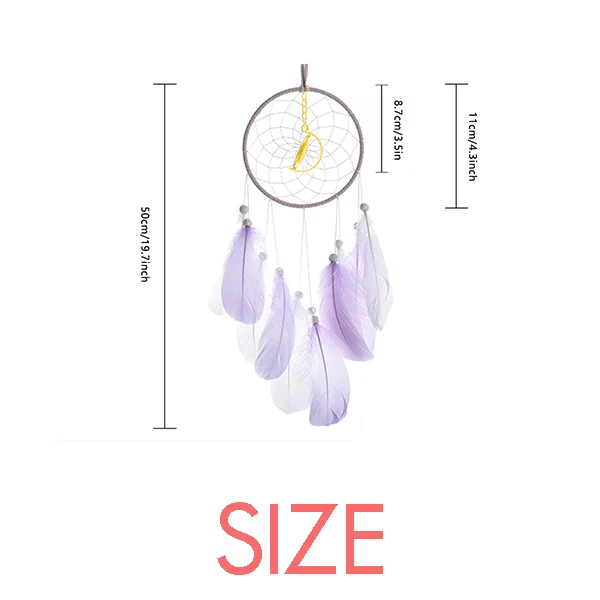 Saplings Lovely Small TV Face Original Dream Catcher Wall Hanging Feather Decor