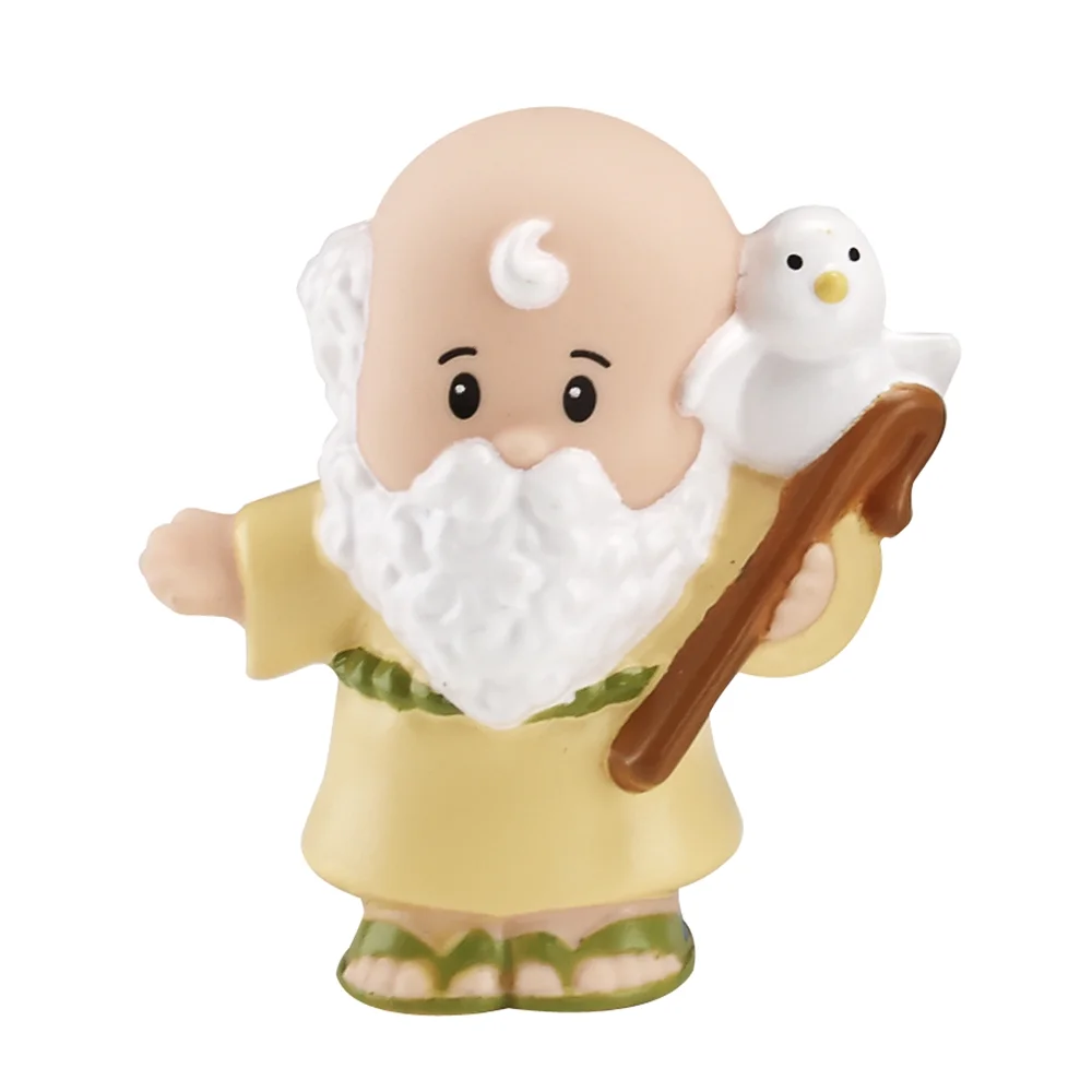 Replacement Noah in Yellow Robe with Dove on Shoulder for Fisher-Price Little-People Noah's Ark Playset - BMM06 - DKV14 ~ Works with Other Sets ~ Children's Bible Story, Zoo and Wildlife