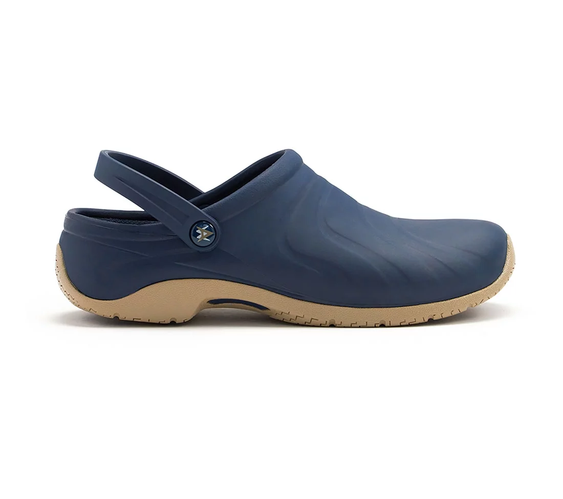 Anywear Zone Women's Healthcare Professional Injected Clog with Backstrap, 6, Navy
