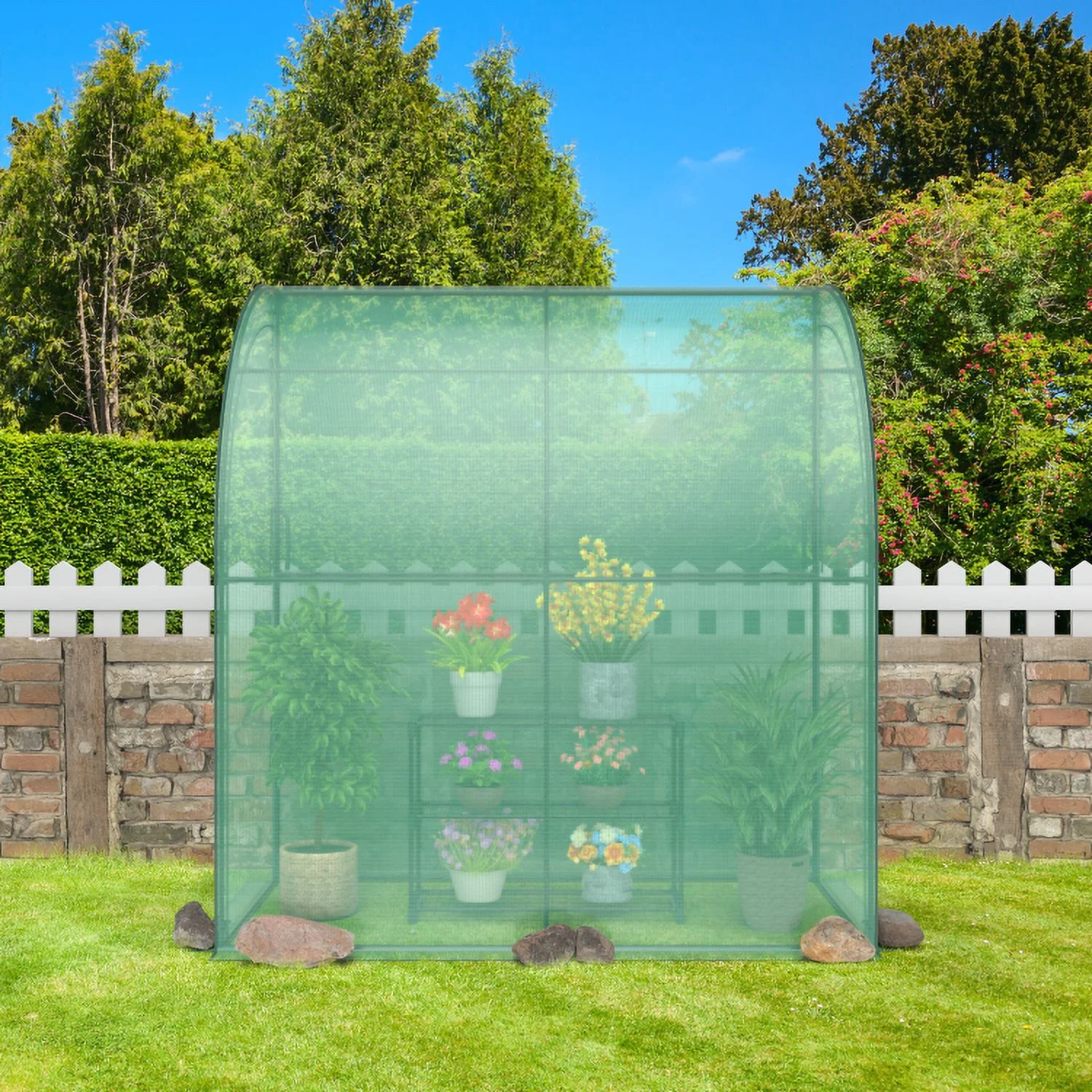 Mini Greenhouse with PE Cover and Metal Frame - Multiple Sizes - Style and Durability for Your Plants