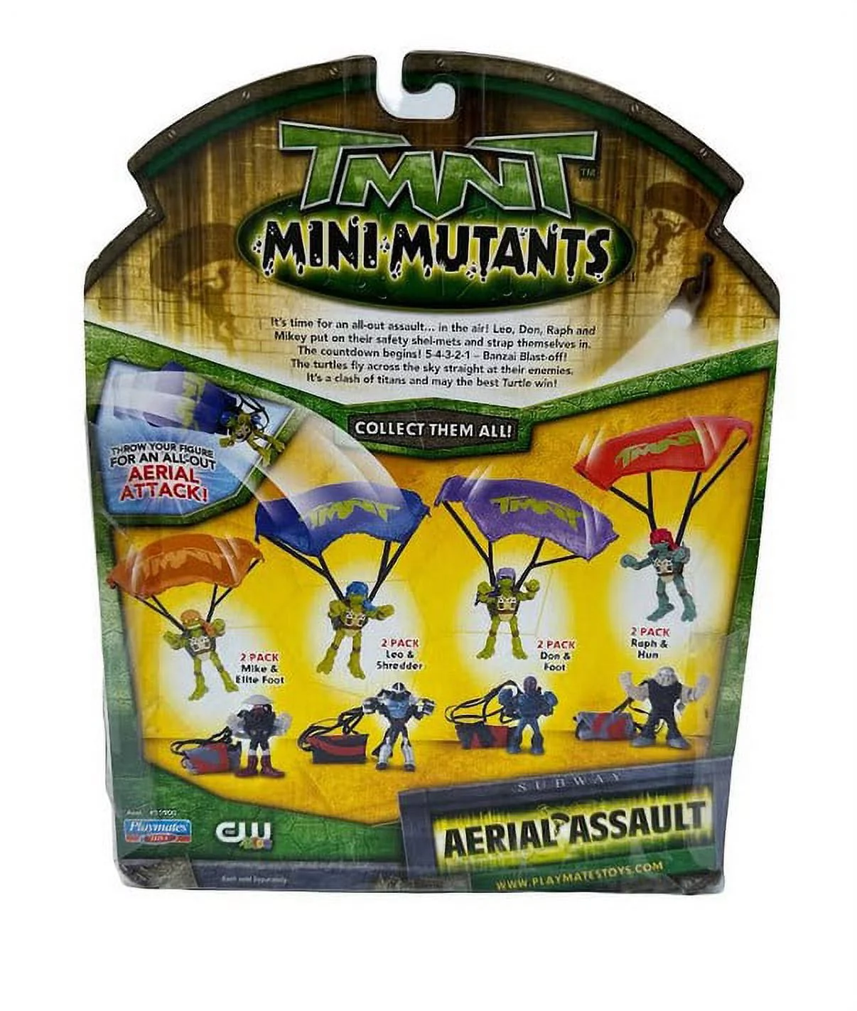 TMNT mini mutants Aerial Assault Raph & Hun Figure