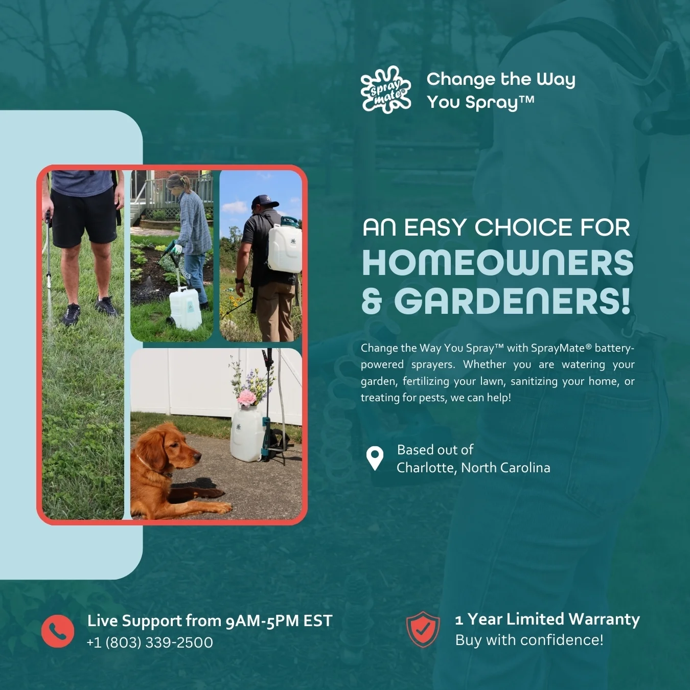 SprayMate Tornado Battery Powered Backpack Lawn & Garden Sprayer | 4-Gallon (Battery & Charger Included)