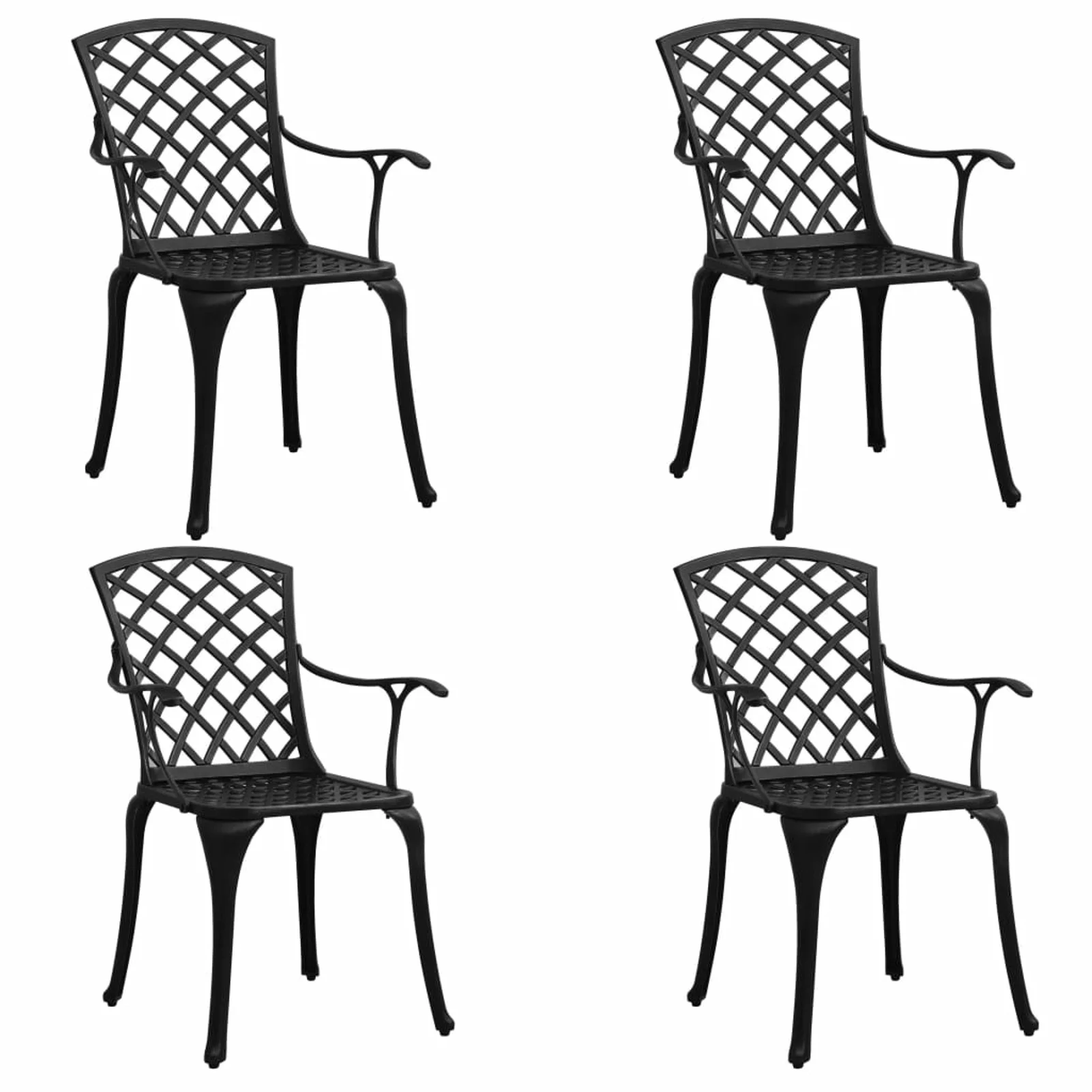 Aibecy 5 Piece Bistro Set Cast Aluminum Black