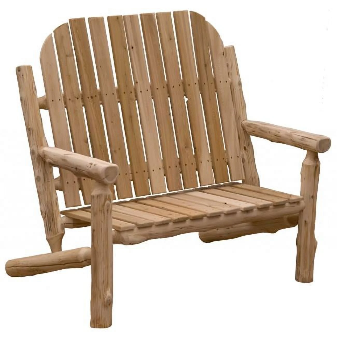 Two - Person Adirondack Chair - Rustic & Natural Cedar