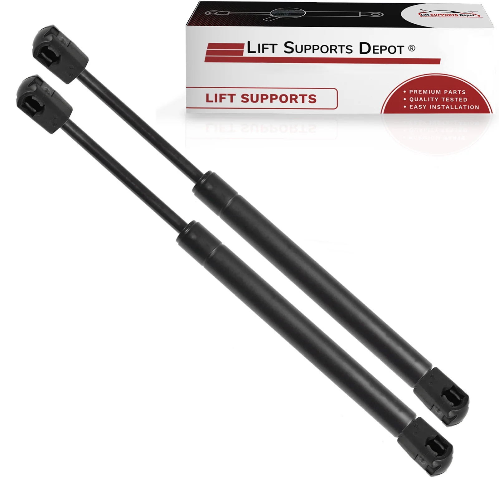Qty 2 10Mm Nylon End Lift Supports 19.7 Inch Extended 45Lbs. Gas Shock - Lift Supports Depot SE197P45-a