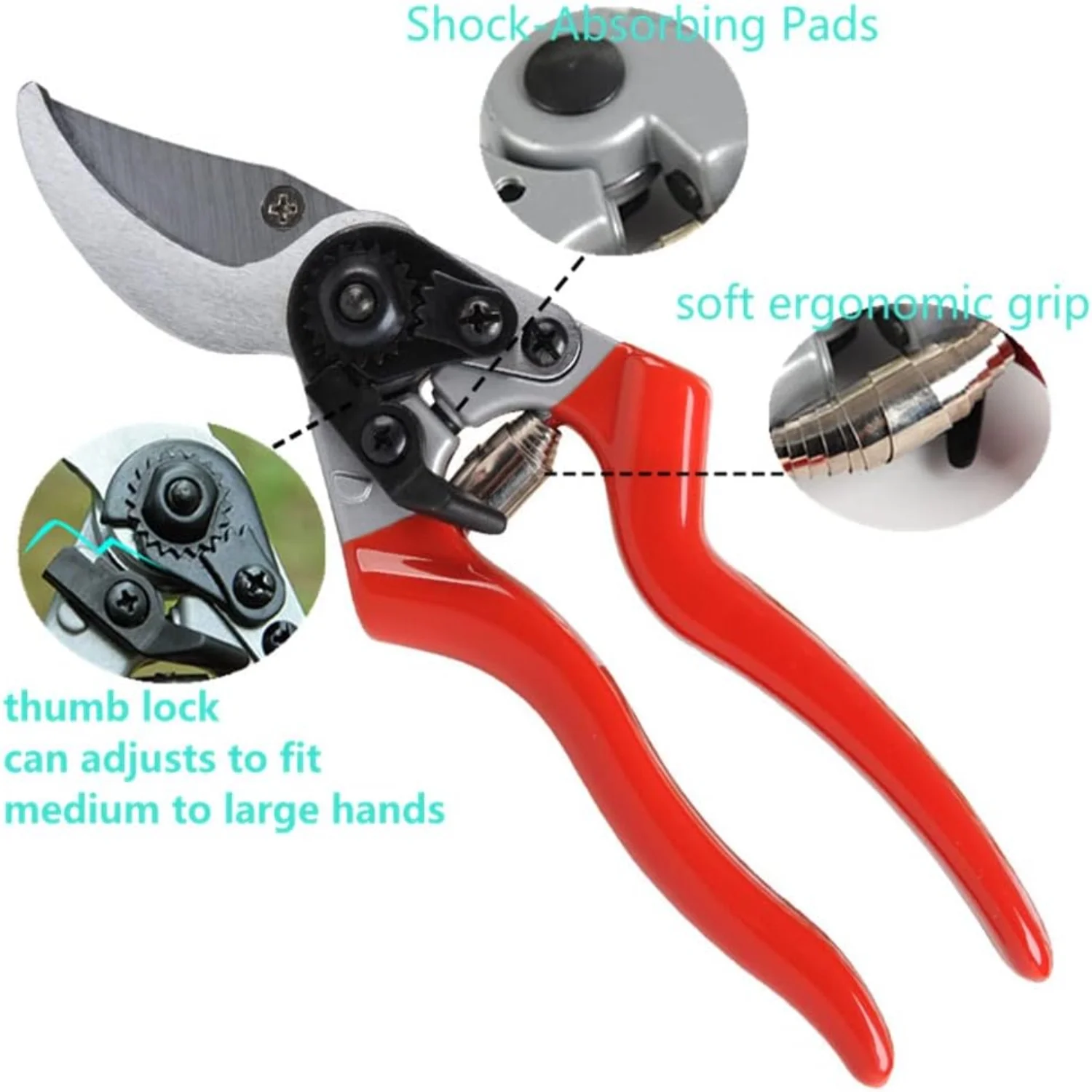 SZHDXSY  Bypass Pruning Shears - Premium Garden Shears   Plant Scissors  Tree Trimmers Secateurs Hand Pruner  Clippers The Garden   Cutters  Loppers Gardening tools Gardening shear