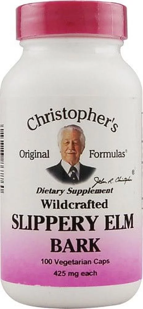 Christopher's Slippery Elm Bark - 425 mg - 100 Vegetarian Capsules